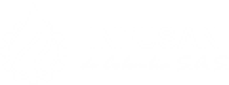 Logo Infusa de Colombia en blanco